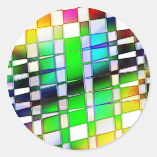 Sticker Rond Carrelé (Devant)