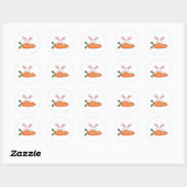 STICKER ROND CARROT CUSTOMBUNNYCARROT (Feuille)
