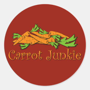Sticker Rond Carrot Junkie