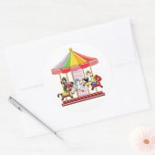 Sticker Rond Carrousel coloré (Enveloppe)