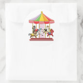 Sticker Rond Carrousel coloré (Sac)
