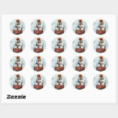Sticker Rond Carrousel de fil (Feuille)