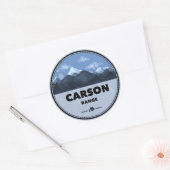 Sticker Rond Carson Range California Nevada Camping (Enveloppe)
