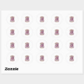 Sticker Rond Cartable Licorne Copain Licorne Conception De Merc (Feuille)