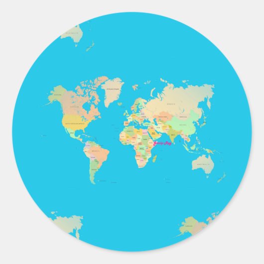 Sticker Rond carte (Devant)