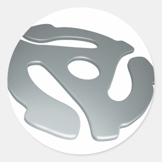 Sticker Rond Carte 3D Argent 45 tr/min (Devant)
