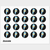 Sticker Rond Carte 3D Argentine (Feuille)