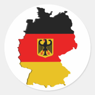 Sticker Rond Carte Allemagne