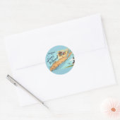 Sticker Rond Carte ancienne de Long Island (Enveloppe)