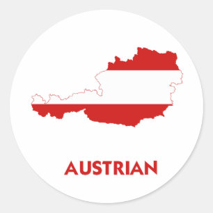 STICKER ROND CARTE AUTRICHIENNE