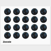 Sticker Rond Carte binaire (Feuille)