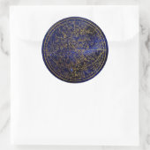 Sticker Rond Carte Blue Star Vivive/Golden Constellation Globe (Sac)