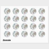 Sticker Rond Carte Boho II (Feuille)