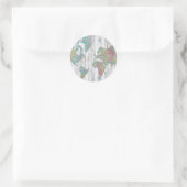 Sticker Rond Carte Boho II (Sac)