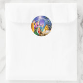 Sticker Rond Carte Christian Christmas (Sac)