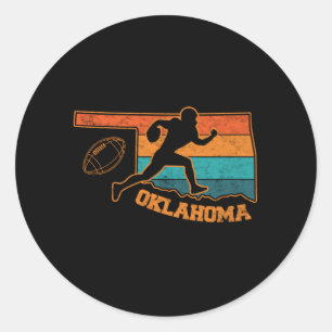 Sticker Rond Carte colorée de l'État de l'Oklahoma