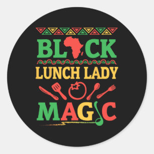 Sticker Rond Carte d'Afrique Stylo Livres Histoire Mois Déjeune