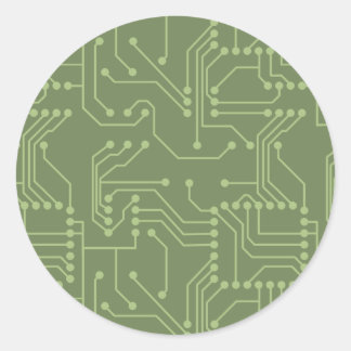 Sticker Rond Carte de circuit