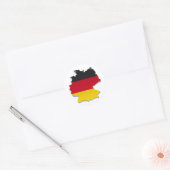 Sticker Rond Carte de drapeau de l'Allemagne_2 (Enveloppe)