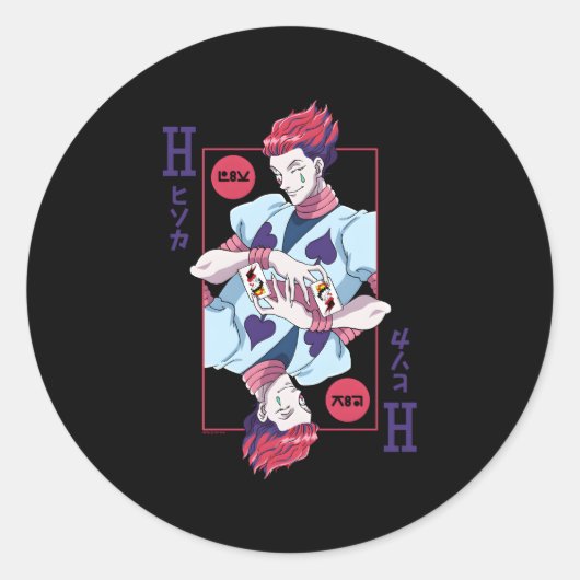 Sticker Rond Carte de jeu Hunter X Hunter Hisoka (Devant)