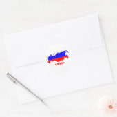 STICKER ROND CARTE DE LA RUSSIE (Enveloppe)
