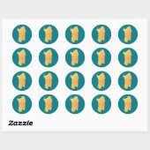 Sticker Rond Carte de la Sardaigne (Feuille)