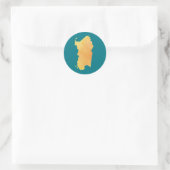 Sticker Rond Carte de la Sardaigne (Sac)