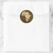 Sticker Rond Carte de l'Afrique, le continent sombre (Sac)