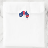 Sticker Rond Carte de l'Australie (Sac)