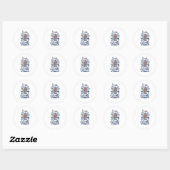 Sticker Rond Carte de lecture (Feuille)