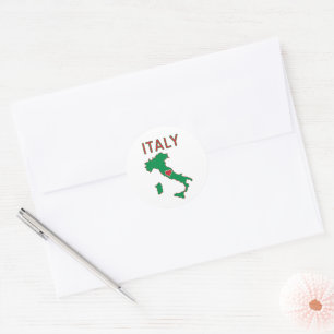 Sticker Rond Carte de l'Italie