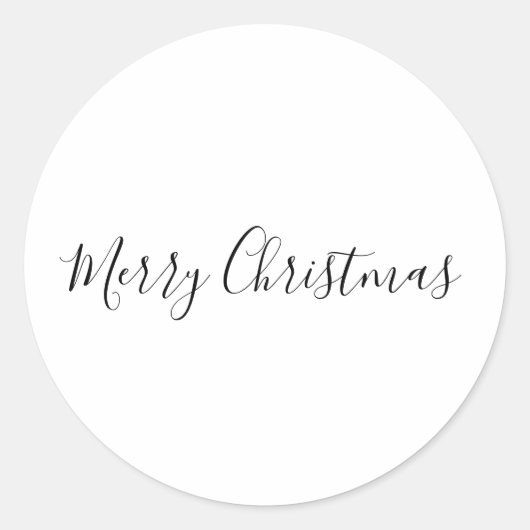 Sticker Rond Carte de Noël SIMPLE MINIMALE (Devant)