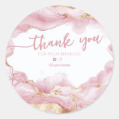 Sticker Rond Carte de remerciement de marque Agate pour entrepr (Devant)