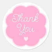 Sticker Rond Carte de remerciement pour la naissance d'une peti (Devant)