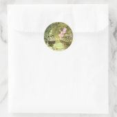 Sticker Rond Carte de remerciements avec Fairy et Frog (Sac)