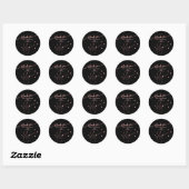 Sticker Rond Carte de remerciements de marque de commerce Nail  (Feuille)