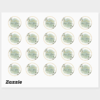 Sticker Rond Carte de remerciements mariage