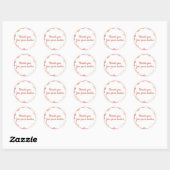 Sticker Rond carte de remerciements pour le client (Feuille)