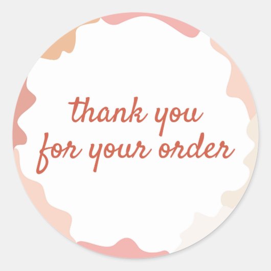 Sticker Rond carte de remerciements pour le client (Devant)