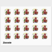 Sticker Rond Carte de Teddy Bear (Feuille)