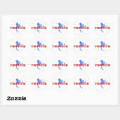 Sticker Rond carte de Thaïlande (Feuille)