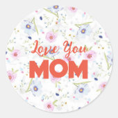 Sticker Rond Carte de vacances à plat (Devant)