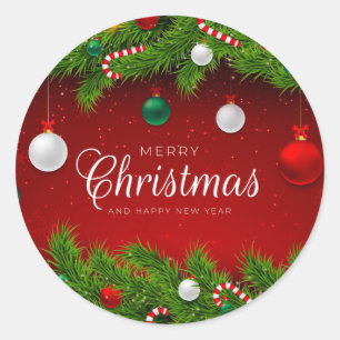 Sticker Rond Carte de vacances plat, taille : 4,25 po x 5,5 po,