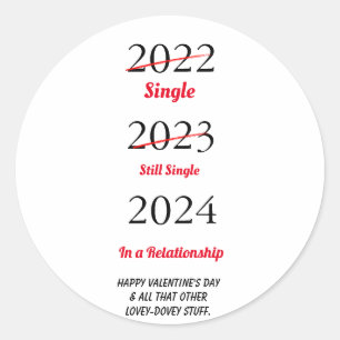 Sticker Rond Carte de vœux drôle pour la Saint-Valentin