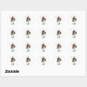 Sticker Rond Carte de voeux Mermaid Be You (Feuille)