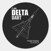 Sticker Rond Carte Delta F-106 (Devant)