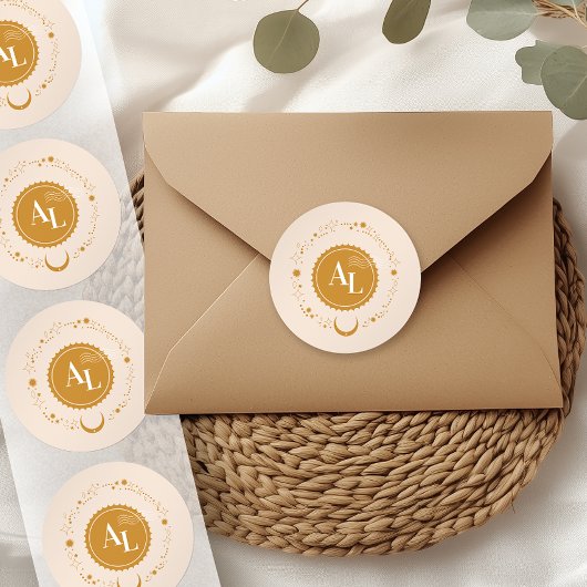 Sticker Rond Carte d'embarquement Destination Mariage cosmique