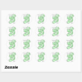 Sticker Rond Carte des comtés d'Irlande (Feuille)