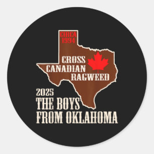 Sticker Rond Carte Des Garçons De L'Oklahoma