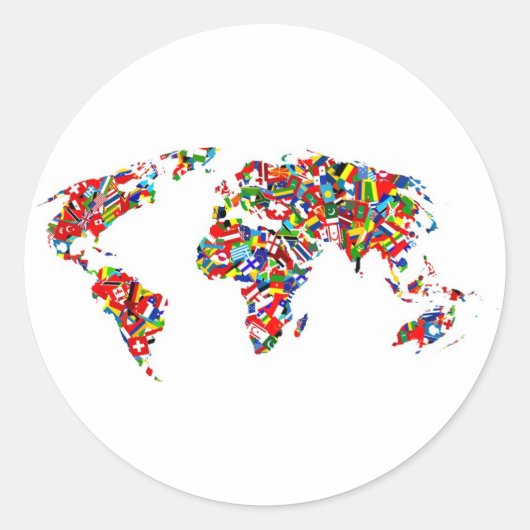 Sticker Rond Carte d'indicateur (Devant)